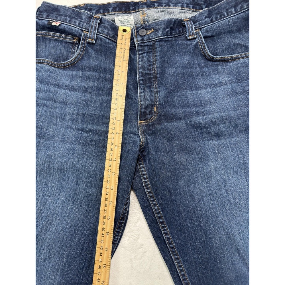 Carhartt FR Jeans Mens 34x30 Blue Denim Relaxed Fit Straight Flame Resistant - Picture 5 of 8